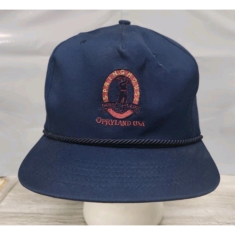 Vintage Springhouse Golf Club Opryland Hotel Hat Cap Rope Navy Blue Osfa H1